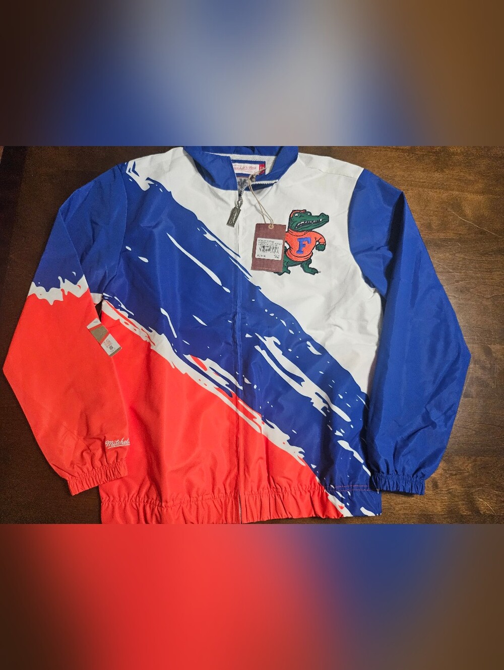 Men's Mitchell & Ness Florida Gators Paintbrush Full-Zip Windbreaker Size Medium